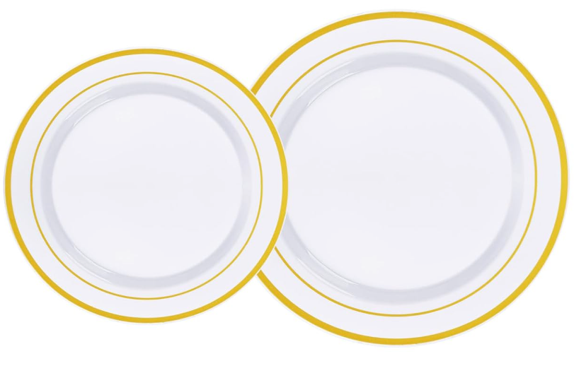 Goodluck 15 Pieces Gold Disposable Plates