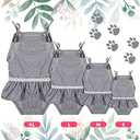 3 Pieces Reusable Dog Diapers Female Dog Period Diapers Washable Puppy Sanitary Panties with Adjustable Suspender Pet Underwear Jumpsuits for Female Doggy Doggie Puppy(S)