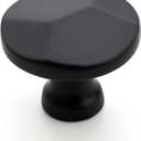 Ravinte 15 Pack Matte Black Round Cabinet Hardware Knobs,Solid Zinc Alloy Single Hole Drawer Pulls Dresser Knobs for Kitchen,Bathroom Furniture
