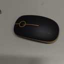 VssoPlor Wireless Mouse, 2.4G Slim Portable Computer Laptop Mouse with Nano Receiver Quiet Silent Optical Mice for Notebook, PC, Laptop, ComputerBlack and Gold