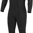 Hevto Men Wetsuits 3/2mm Neoprene Wet Suit Back Front Zip in Cold Water for Surfing Swimming Diving