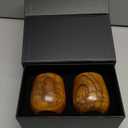 Handcrafted Wooden Whiskey Glasses Gift Set for Men  Set of 2 Old Fashioned Bourbon Cups with Luxury Gift Box | Break-Resistant, Unique Wood Grain | Idea Gifts for Father, Husband & Whiskey Lovers