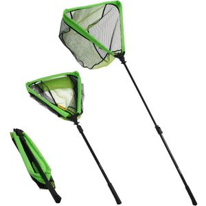 Black Paw Long Fishing Net Large Folding Landing Net with Robust Telescopic Handle for Freshwater and Saltwater, Extend to 45-64 Inch