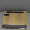 HUANUO Portable Lap Laptop Desk with Pillow Cushion, Fits up to 15.6 inch Laptop, with Anti-Slip Strip & Storage Function for Home Office Students Use as Computer Laptop Stand, Book Tablet (Medium, Dark Brown Woodgrain)