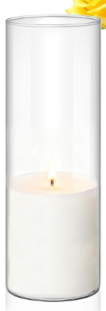Clear Glass Cylinder Vases 2.6"x8" Bulk Wholesale Party Supplies, Wedding/Baby Shower Decor, Tall Vases & Candle Holders for Floral