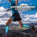 6 Pack Copper Compression Socks for Women and Men Circulation-Best Support for Medical,Running,Nursing,Athletic (Black, Small/Medium)