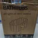 Portable Bathtub for Adult 59" Large Collapsible Cold Plunge Bathtub Foldable No Installation Ice Bath Tub for Shower Stall, Bathroom Hot SPA Soaking Standing Tub