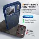 Magnetic 3 in 1 for iPhone 17 Pro Case, [Omni-Directional Protection] with 1x Screen Protector + 1x Camera Cover, [Seamless Work with Magsafe] Shockproof Slim Thin Matte Case for iPhone 17 Pro Blue