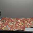 LEEVAN Anti Fatigue Mats for Kitchen Floor 2 Piece,Cushioned Memory Foam Red Kitchen Mats for Floor,Comfort Floral Boho Non Slip Kitchen Floor Mat for Sink,Laundry,Office(17''x29''+17''x47'') (Coral)