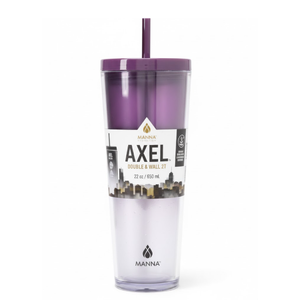 Manna™ Axel™ Plastic Tumbler & Straw Set - Purple