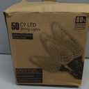 Dazzle Bright 100 Pack C7 C9 Lights Spring Clips + 100 LED Red and White C9 Christmas String Lights