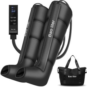 Leg Compression Massager,Professional Full Leg Sequential Pressure Boots, Air Compression Recovery System for Athletes - Circulation and Edema, RLS, Swelling, Pain Relief,9 Intensities 6 Modes