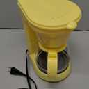 Holstein Housewares 5 Cup Drip Coffee Maker  Compact and User-Friendly with Auto Pause & Serve, Reusable Filter, Measuring Spoon & Glass Carafe, Office & Dorm Use, Yellow