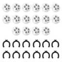 16 Pcs White Self Adhesive Stickers Heavy Caster Wheels with Brake Pads, 360 Free Roll Swivel Wheel, Five Steel Balls, 1.8 inch Caster Wheels, Furniture Wheels, Appliance Wheel