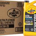 Pennzoil Ultra Platinum Full Synthetic 5W-20 Motor Oil, 5 Quart (3 Pack) (EXP 12/31/36)