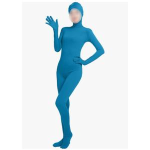 Full Bodysuit Include Felt Eye Mask  Dancewear Solid Color Spandex Zentai Unitard, M/L