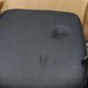 Ergonomic Office Chair-Computer PU Leather X-Shaped Desk Chair-Gaming Chair with Adjustable Flip-up Armrests Lumbar Support Mesh Executive Chair for Long Hours Office (Black)