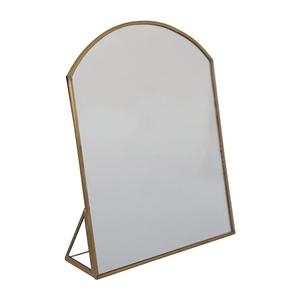 Creative Co-Op Arched Metal Framed Standing Mirror, Brass