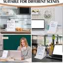Dunzoom 2 Pcs Small Glass Desktop Whiteboard with Reversable Stand 8 x 6 Inch Mini Dry Erase White Board Easel with 2 Markers Reusable Desk Notepad for Home Office School Supplies (White)