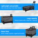 XCBYT Storage Bins with Wheels - Rolling Carts with Wheels for Closet Organizers and Storage Foldable Rolling Cart for Teachers Rolling Crate Collapsible Shopping Cart Black