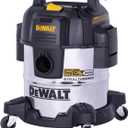 DEWALT 5 Gallon STEALTHSONIC Shop Vacuum Wet and Dry, Powerful Suction & Portable Shop Vac with Attachments, Ultra Quiet Wet Dry Vacuum for Home, Garage, Car, Workshop, Jobsite, DXV05S-QT, 4 Peak HP