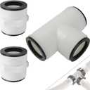 3 Pack Pool Hose Adapter, 1 pack 1.5" to 1.5" Pool Hose T Splitter Connector, 2 Pack 1.5 Inch Split Hose Connector, Above Ground Hose Adapter for Intex Coleman with Gaskets