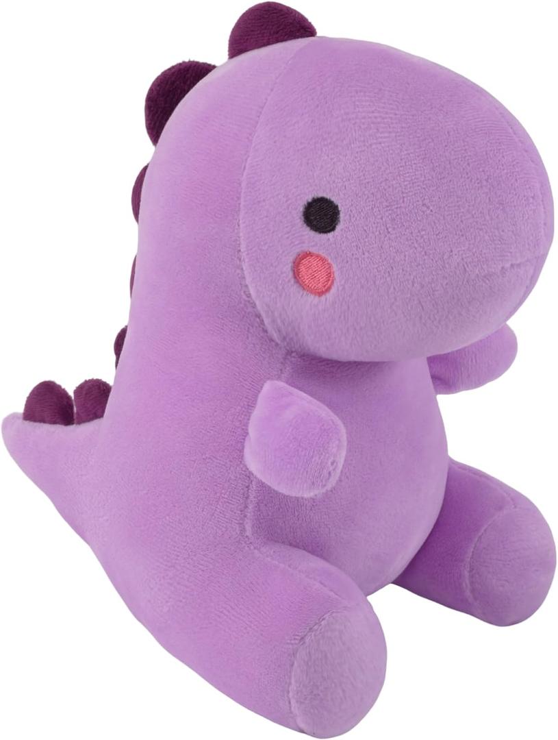Plush Dinosaur Stuffed Animal, Cute Toys Anime Dinosaur Soft Throw Pillow Gift for Children Boys Girls Purple 10.8 inch