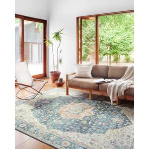 Loloi II Skye Collection SKY-12 Ocean/Multi 9'-0" x 12'-0" Area Rug