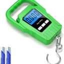 SKEAP Digital Fish Scale Hanging Scale Fishing Scale,110lb/50kg Luggage Scale,Upgrade Large Handle & Backlit LCD Display, Electronic Balance Digital Fishing Postal Scale,Green,Fishing Gifts for Men