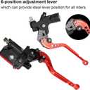 Aramox Brake Lever with Reservoir 1-Inch Motorcycle Clutch Lever for Brake Master Cylinder Compatible with Most Motorcycles 1-Inch Handlebar Diameter Aluminum Billet