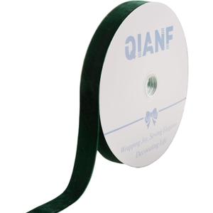 Vintage Hunter Green Velvet Ribbon, 1 Inch X 25Yd