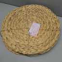 6 Pack, Round Woven Placemats, Natural Water Hyacinth Wicker Place mats, Braided Straw Table Mats, Charger Plates for Dining Table, Fall, Thanksgiving, Christmas (13.8 inch)