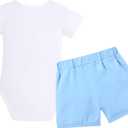 IMEKIS Baby Girl 1st Birthday Outfit Mouse Romper Sequin Shorts Headband Summer Cake Smash Photo Shoot (White)