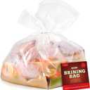Brining Bags for Turkey, 26"22", 4 Pack, Double Zipper Seal Thickened Brine Bags, No BPA Material, with 2 Cotton Strings for Marinating, Holds up to 35lbs