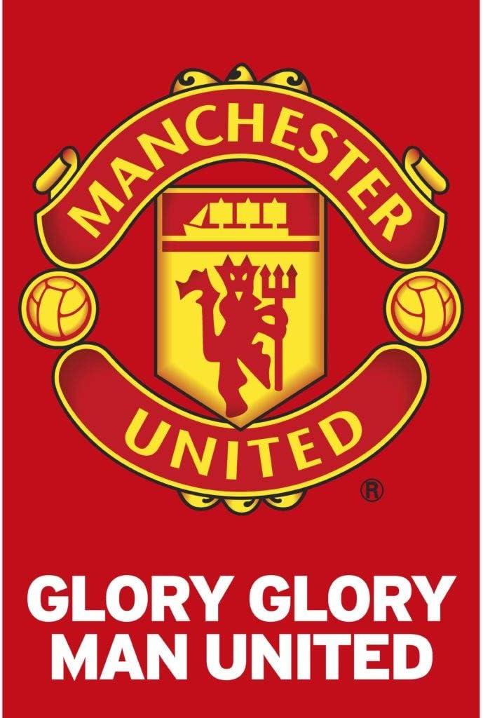 Manchester United - Glory Glory Team Crest Poster (24 x 36 inches)