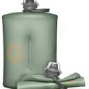 HydraPak Stow - Collapsible Backpacking Water Bottle (350ml, 500ml, 1L) - BPA Free, Ultra Light, Spill-Proof Twist Cap (Sutro Green)