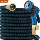 100 ft Expandable Garden Hose - Ultra Flexible,Durable Collapsible Latex Core & Solid Brass Fitting, No Kink-Free Expanding Garden Pipes Hose - RV, Gardening Marine and Camper Water Garden Hoses