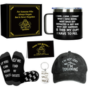 Birthday Gifts for Men-Unique Birthday Gifts Box with 14 Oz Tumbler, Keychain, Socks, Baseball Cap,Men Gifts for Husband, Dad, Grandpa, Friends, Teachers (General)