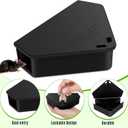 12 Pack Mice Bait Stations with Keys, Mouse Stations, WeatherResistant Mouse Station Box for Indoor Outdoor Keep Rat Mice Away Pets Safe, Dual Entry Tunnel, Black