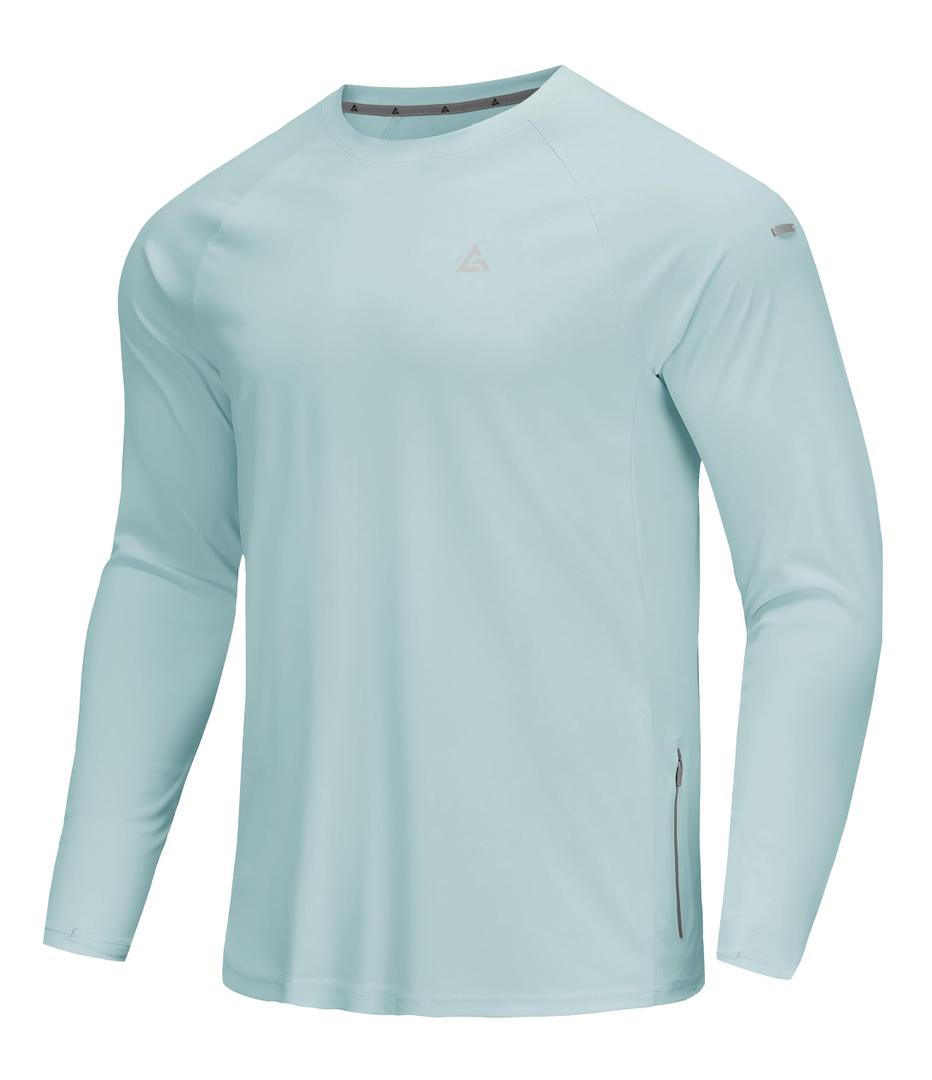 YOVVI Men Swim Shirt Light Blue (Blue, L)