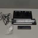 KDG Cordless Wall Sconces Set of 2, Wireless 5200mAh Rechargeable Battery Operated LED Wall Lamps with Remote, 360 Rotate Lightings for Wall Painting, Bedroom, Hallway, Night Light 23.6 inch (Black)