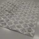 8x10 Area Rugs for Living Room, Fluffy Shag Rugs for Bedroom, Non-Slip Indoor Carpet for Kids Room, Nursery, Home Decor, Geometric, Light Grey/White