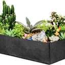 Kingrol 8 Divided Grids Breathable Raised Garden Bed, 4 x 2 FT - Heavy Duty 400 GSM Nonwoven Fabric Growing Pot Garden Planter for Vegetable, Herb, Fruit, Flower