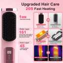 Cordless Hair Straightener Brush, Portable 500 Million Ions Smooth Straightening Brush, Rechargeable 4-IN-1 Go Brush, MCH Fast Heating, 5D Dense Bristles, LED Display, Anti-Scald for Women Home Travel