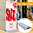 Blulu Metal Floor Sign Stand Holder Fits 36" Wide Board up to 72" Tall Graphic Floor Standing Display Stand for Composite Foam Board, Acrylic Glass Sign, Base Only