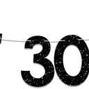 Not 30 Yet Banner - Last Year In My 20s, Happy 29th Birthday Banner, Cheer to 29 Years, Funny 29th Birthday Party Decorations Black Glitter