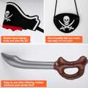 36pcs Pirate Accessories, Pirates Cosplay Pirate Eye Mask Hat Knife Swords Costume for Dressing Ball Cosplay Theatre