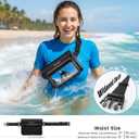 Niveaya IPX8 Waterproof Fanny Pack for Men Women, Large Capacity Touch Screen Dry Bag for Kayaking, Paddle Boarding, Waterpark & Swimming Essentials, Adjustable Waist Strap Pouch for Cell Phone