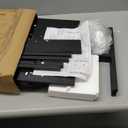 Printer Stand with Storage Shelf,3 Tier Printer Cart with Wheels,Mobile Printer Table for Home Office,Stands for Heat Press Scanner Fax,Industrial Style (Black)