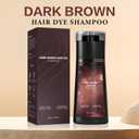 KUKSY Hair Color Dye Shampoo, Hair Care Instant Dye,Easy-Use Formula for Gray Hair Coverage & Natural Color Boost,For Adults with Graying or Dull Hair (Dark Brown)